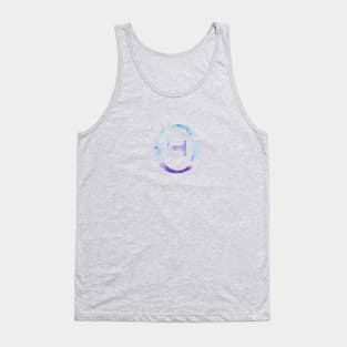 Theta Blue Watercolor Letter Tank Top